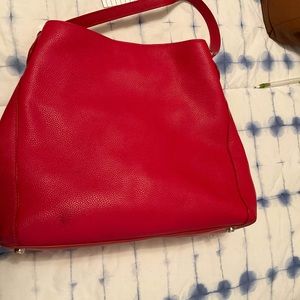 Coach red leather purse